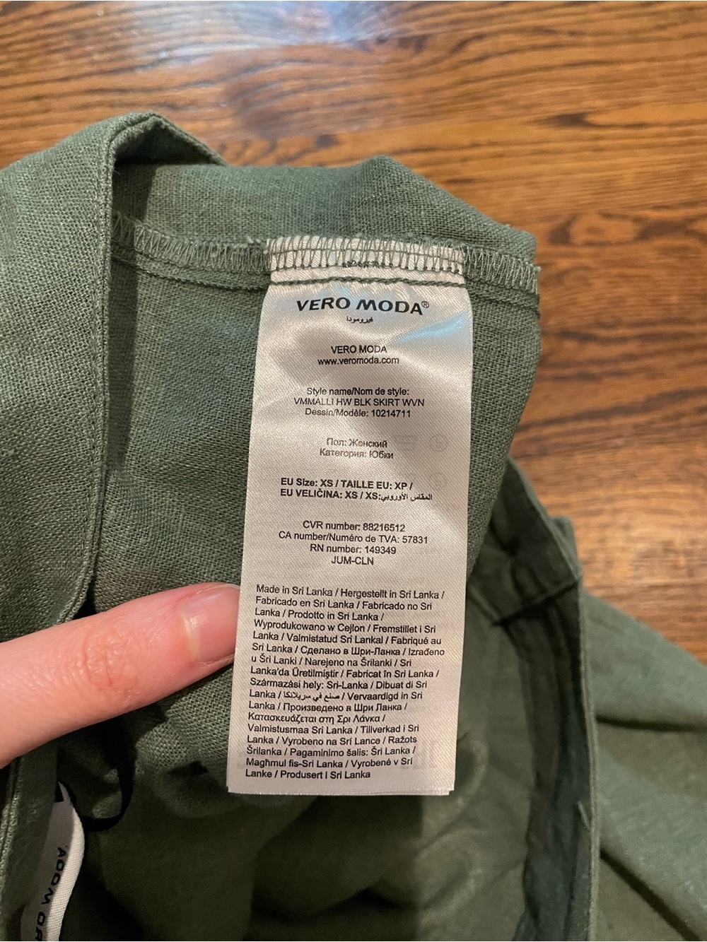 Vero Moda Olive Green Button-Front Midi Skirt - Picture 13 of 15